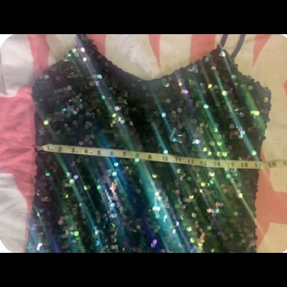 DKNY Women Sequins Spaghetti Strap Short
Fit + Flare Cocktail Dress Size: S Nwt - Picture 9 of 11